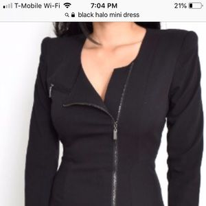 Black halo blazer dress